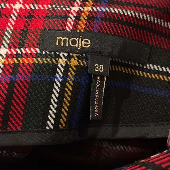Maje “Judie” tartan plaid kilt skirt FR 38/6 - Picture 6 of 7